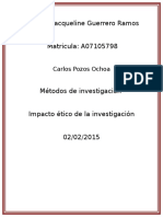 Impacto Etico de La Investigacion