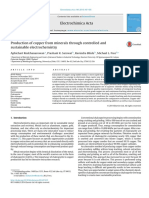 (2014) Free Production of Copper From Minerals Through Controlled Andsustainable Electrochemistry