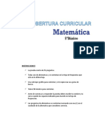 Cobertura Curricular Matematica 5basico