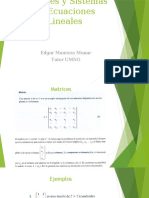 Matrices y Sistemas de Ecuaciones Lineales