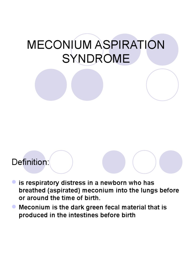 Meconium Aspiration Syndrome Lung Medical Specialties