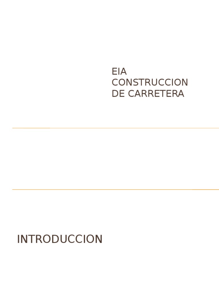 EIA para Construcción de Carretera en San Sebastián | PDF | Evaluación ...