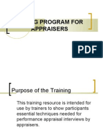 Training Program for Appraisers