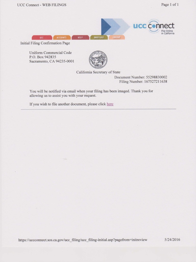 UCC 1 Filing