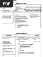 Lesson Plan Format