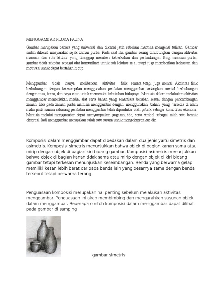  Menggambar Flora  Fauna