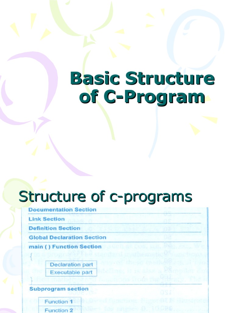 Basic Structure of C-Program | PDF | Area | C (Programming Language)
