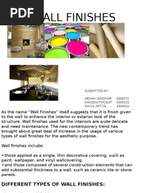 Wall Finishes Paint Tile