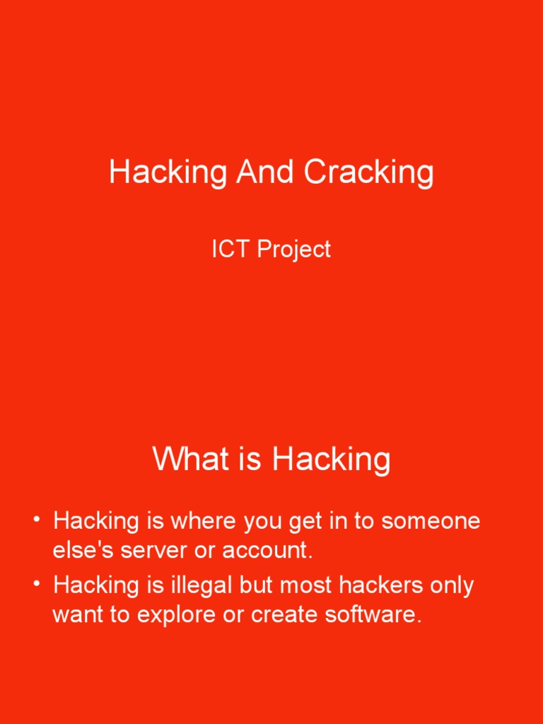 Hacking and Cracking: ICT Project | PDF