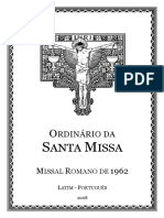 Missal 1962 Ordinario Santa Missa