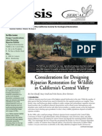 Ecesis: Considerations For Designing Riparian Restoration For Wildlife in California's Central Valley