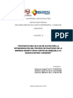 Plan de Accion para La Estandarizacion Del Paletizado de Empresa Smurfit Kappa Carton de Venezuela