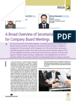 09 a Broad Overview of Secretarial Standards for Company Board Meetings