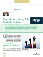 11 Board Minutes Statutory & Secretarial Standard’s Provisions