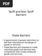 Tariff and Non Tariff Barriers