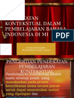 Pendekatan Kontekstual Dalam Pembelajaran Bahasa Indonesia Di Mi