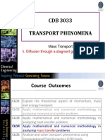 CDB 3033 Transport Phenomena: Ii. Diffusion Through A Stagnant Gas Film