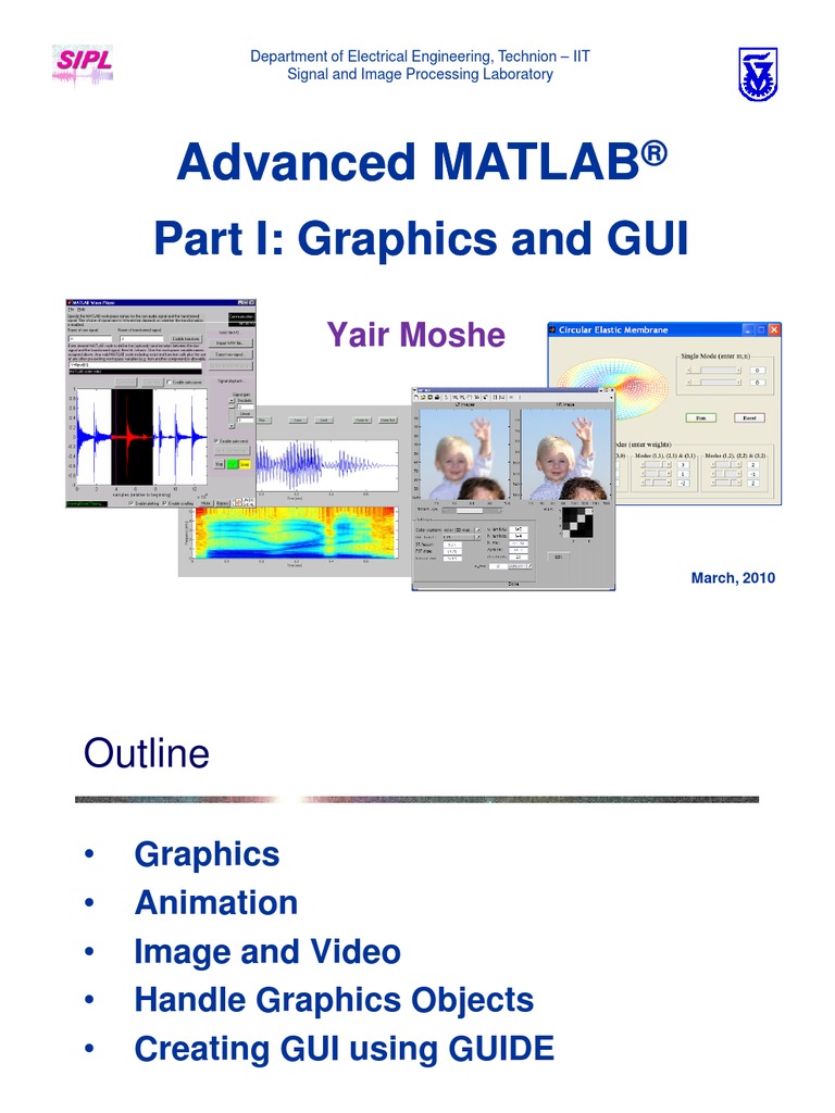 Graphics and GUI Using Matlab | PDF | Graphical User Interfaces | Matlab