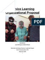 Service Learning Organizational Proposal: Submitted By: Jacob Pehringer and Mariah Burton