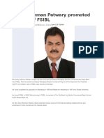 Saifur Rahman Patwary Promoted As DMD of Fsibl:, 136 Views