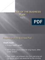Preparation of The Business Plan
