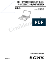Sony Vaio PCG-FX Series Service Manual