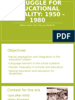 History of Teaching Struggle For Educational Equality