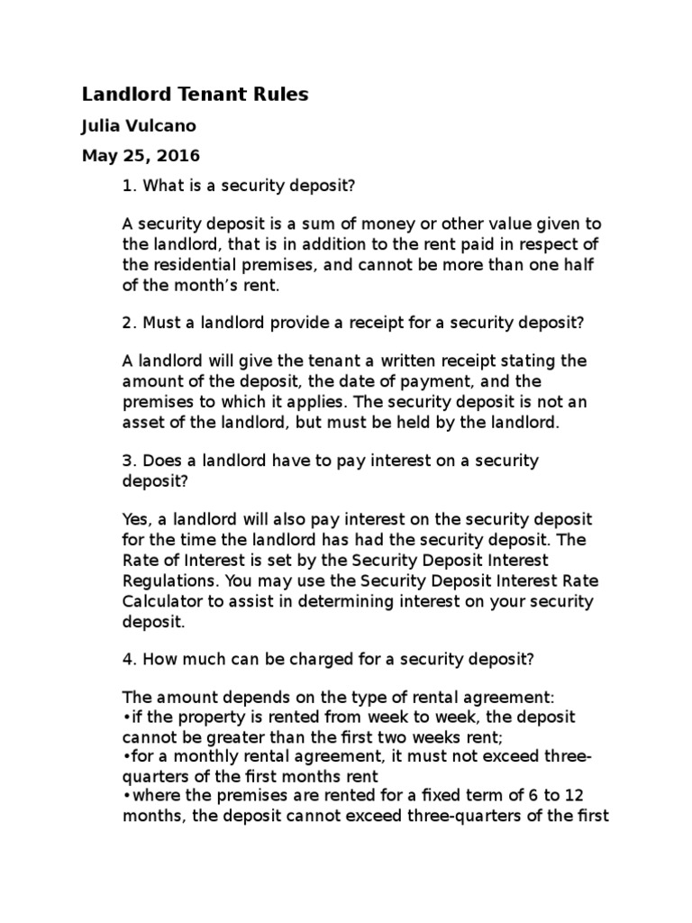 Landlord Tenant Rules PDF Leasehold Estate Landlord