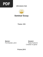 Seminar Essay Ios