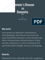 Dementia Vs Alzheimers