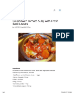 Cauliflower Tomato Subji With Fresh Basil Leaves | Veg Recipes By ISKCON Desire Tree