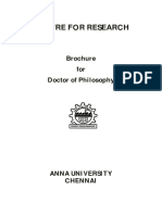 Anna University Ph.D. Brochure