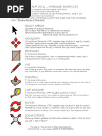 Sketchup 2016 - Keyboard Shortcuts: ©2016 Robert W. Lang, Images Courtesy of Trimble Sketchup