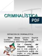 Criminalística. Clase 1
