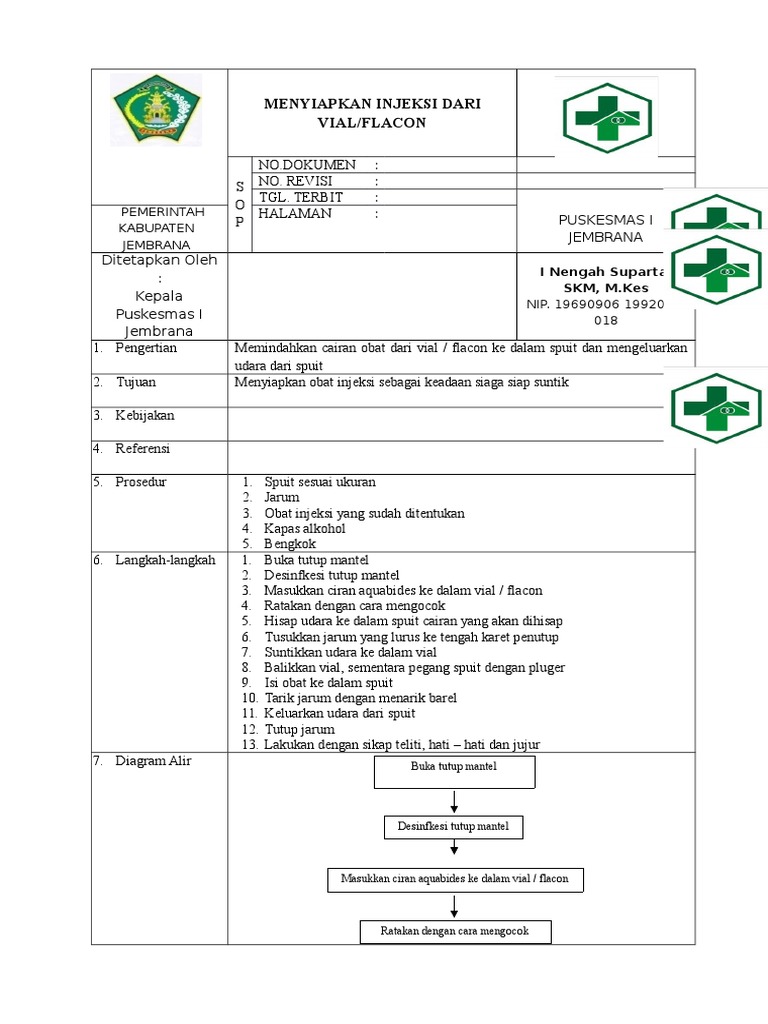Prosedur Injeksi dari Vial/Flacon | PDF