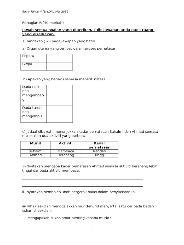 Soalan Ujian Bulanan Mac Matematik Tahun 3 - Contoh FM