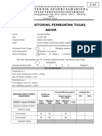 Form Monitoring Pembuatan Tugas Akhir: Politeknik Negeri Samarinda