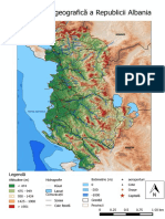 Albania - Harta fizico-geografica