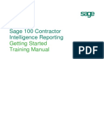 Sage 100 Contractor Intelligence Reporting Training Manual PDF