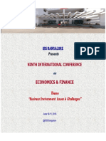 Ibs Bangalore Presents Ninth International Conference on Economics and Finance