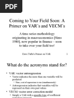 Coming To Your Field Soon: A Primer On VAR's and VECM's