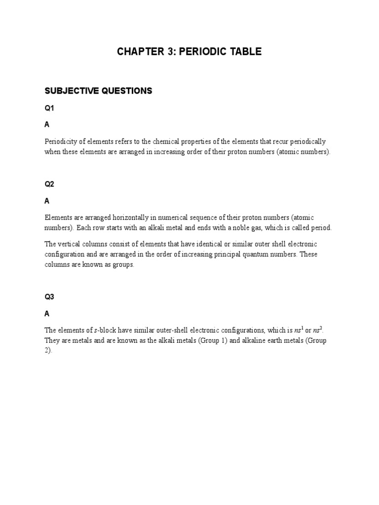 Understanding the Periodic Table Concepts | PDF | Ion | Chemical Bond