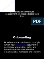 Onboarding and Employee Engagement Practices Adopted by It Firms