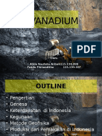 Vanadium, Bahan Galian Indonesia