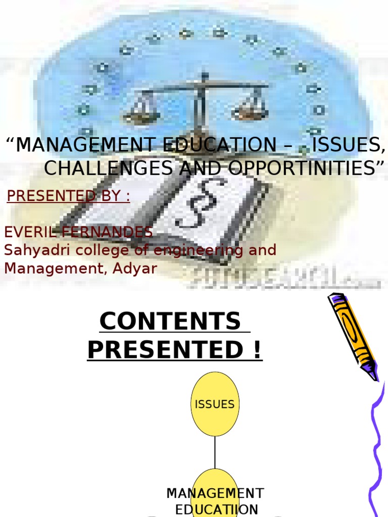 Management Education, Issues, Challenges, Opportunities | PDF | Master ...