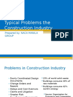 Typical Problems The Construction Industry