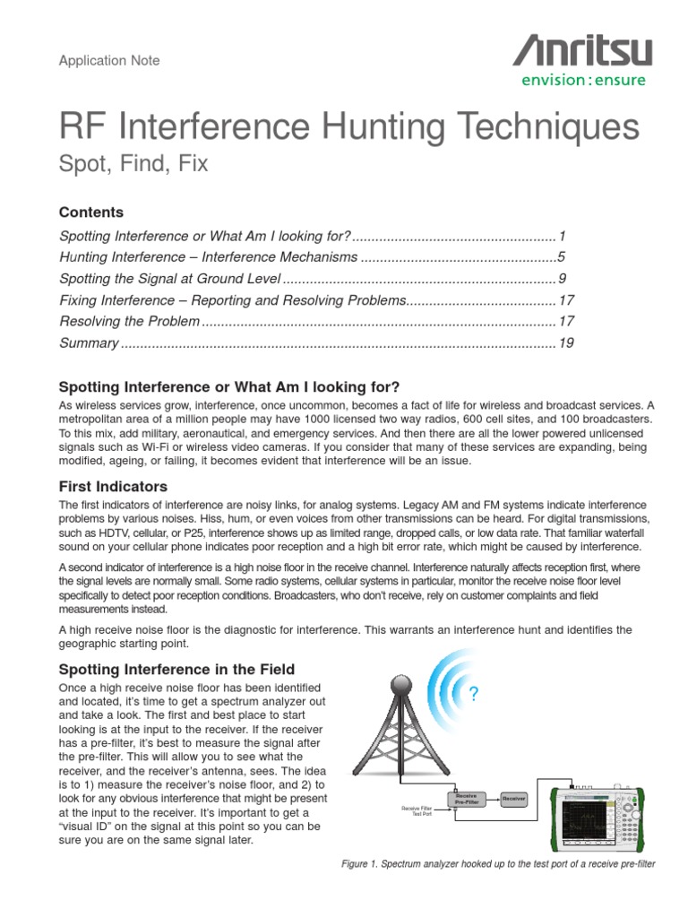 RF Interference Hunting Technique | PDF | Electromagnetic Interference ...