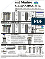 Kent Marine Hi-S Maxxima 60 GPD RO:DI System Owner's Manual KM1433