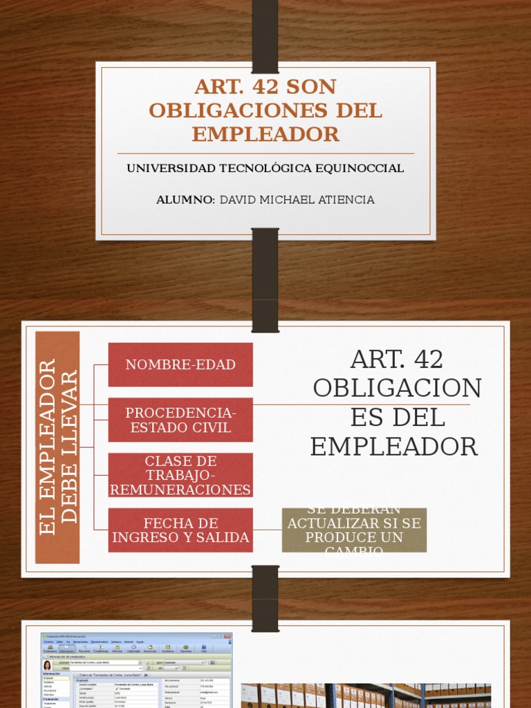 ART 42 DEL CÓDIGO DE TRABAJO ECUADOR PDF Gobierno Labor