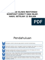 Evaluasi Klinis Restorasi Komposit Direct Dan Inlay